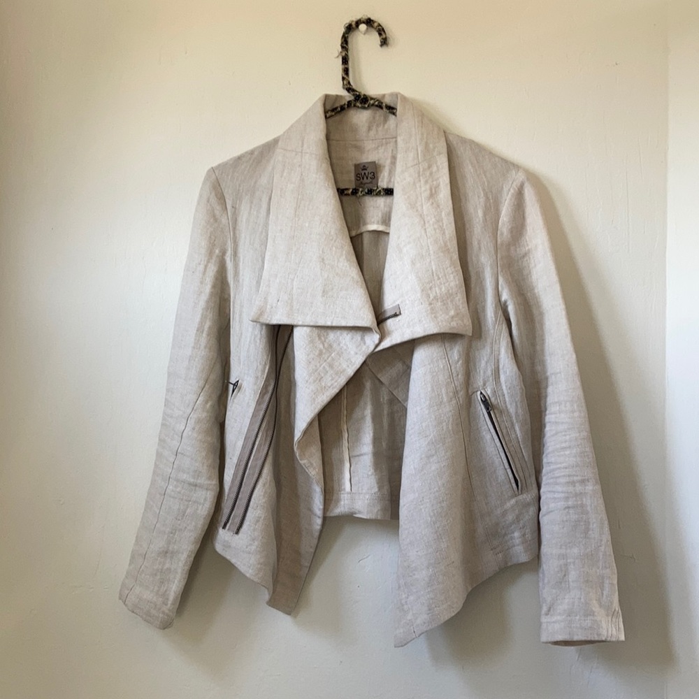 SW3 Bespoke Sand Linen Moro Jacket